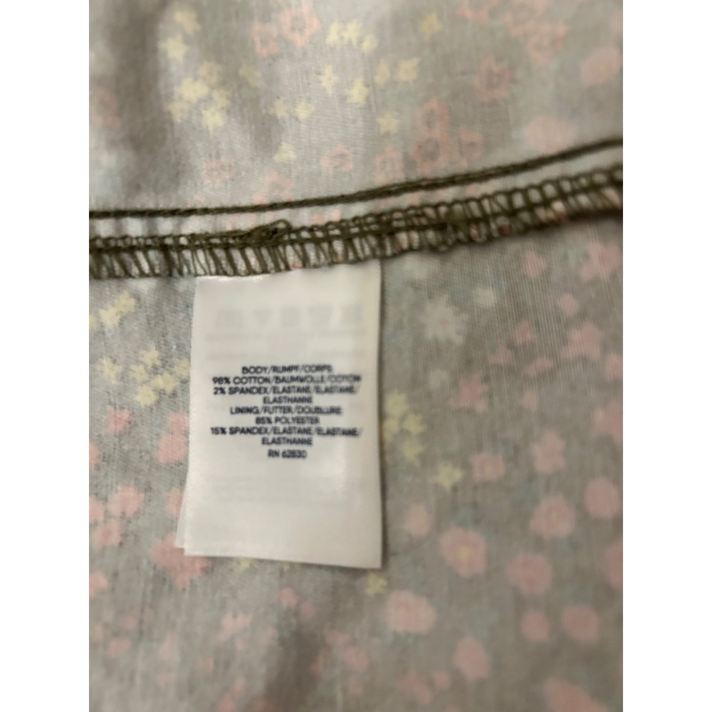 Lands' End Skort Women' 12P Calico Floral Green Cottagecore Country Girl Green - Picture 13 of 16